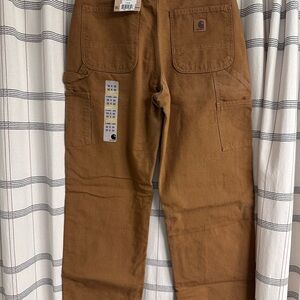 Carhartt Loose Original Fit Washed Duck Flannel-Lined Work Dungarees - NEW